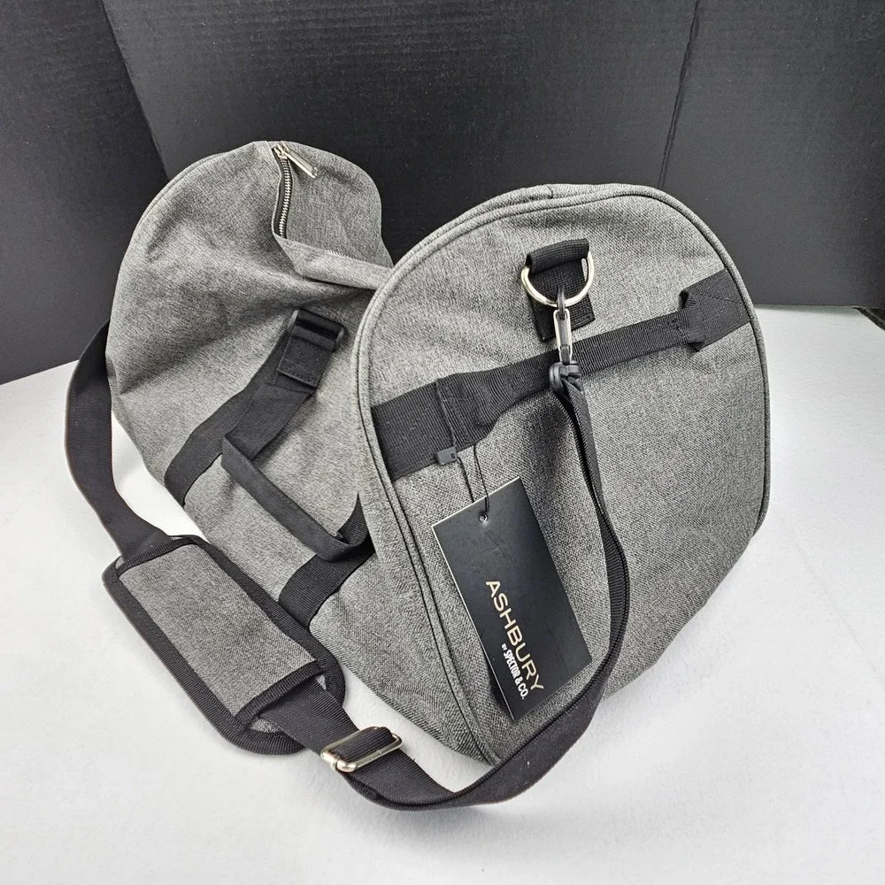 Ashbury Spector & Co Gray Duffel Bag Travel Gym Business with Shoe Compartment N